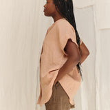 Georgia Snap Top in Lightweight Linen Canyon#color_canyon