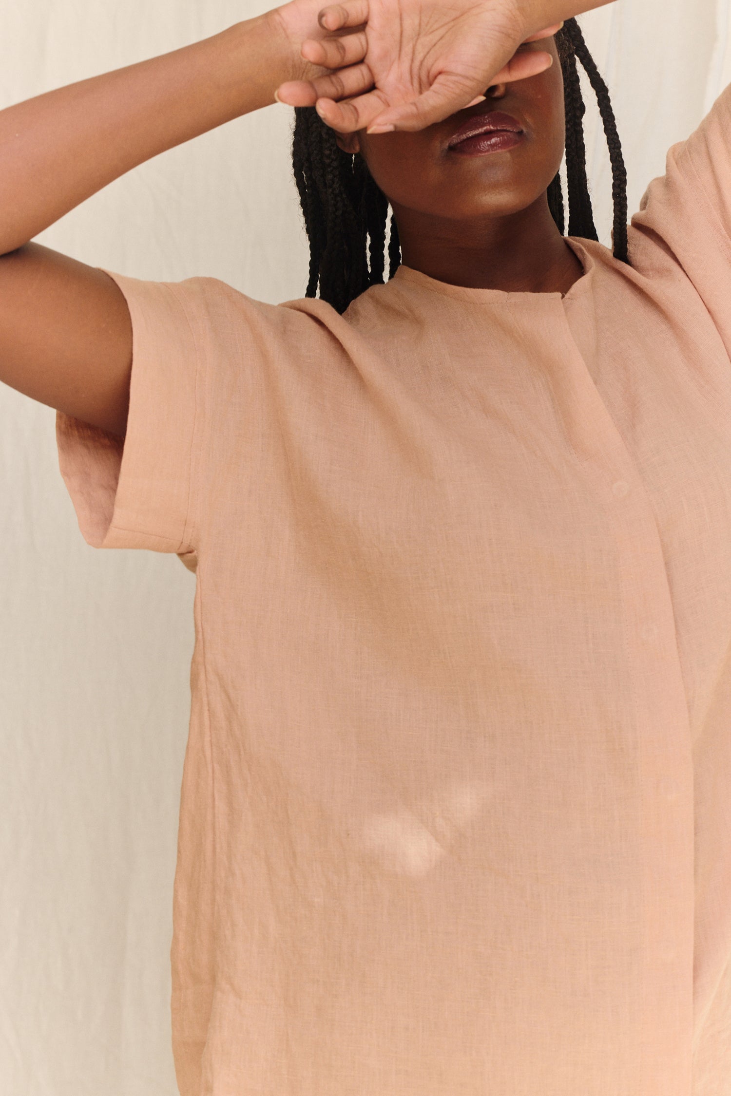 Georgia Snap Top in Lightweight Linen Canyon#color_canyon