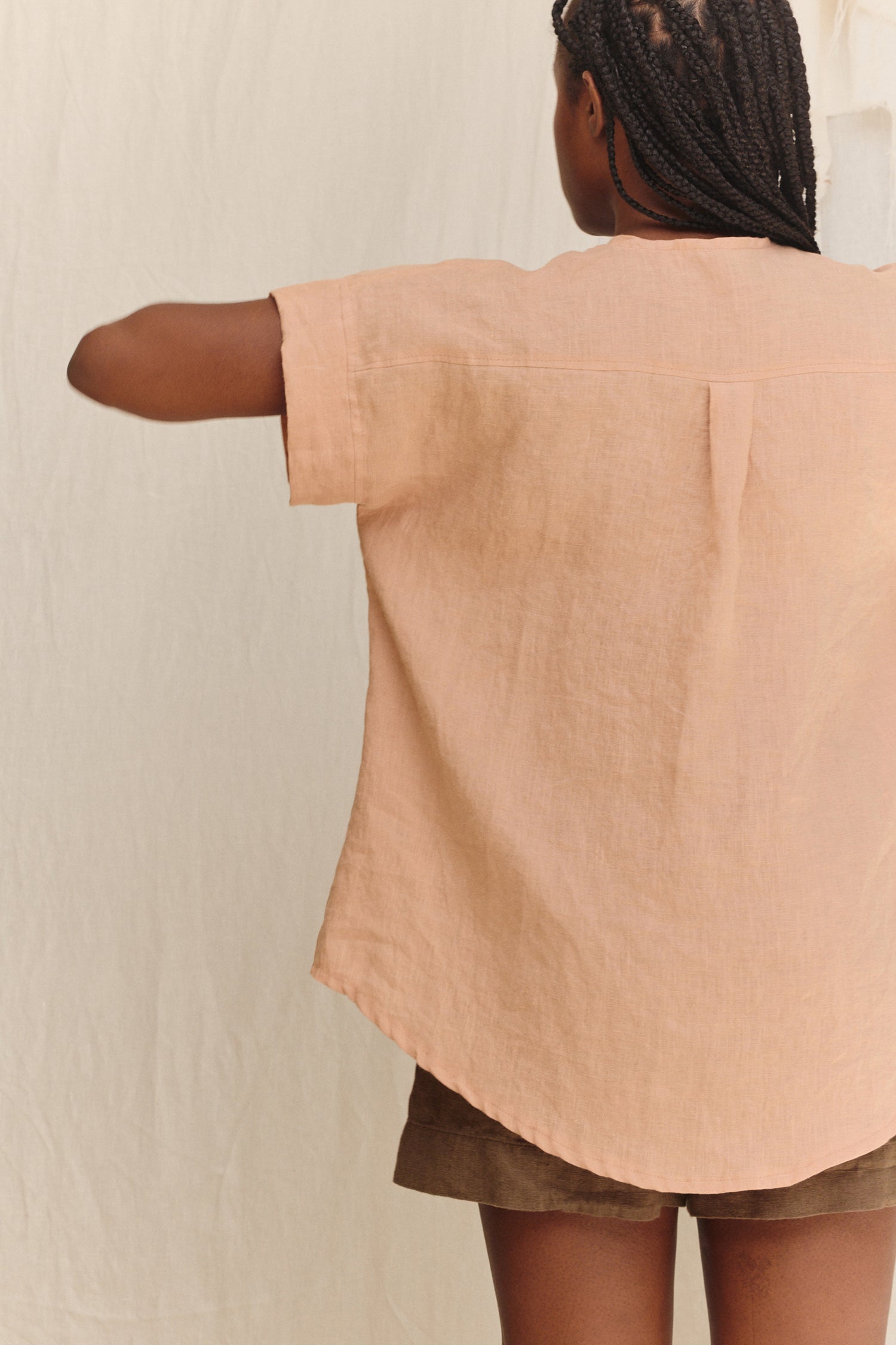Georgia Snap Top in Lightweight Linen Canyon#color_canyon
