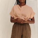 Georgia Snap Top in Lightweight Linen Canyon#color_canyon