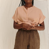 Georgia Snap Top in Lightweight Linen Canyon#color_canyon