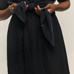 Georgia Snap Top in Washable Silk Graphite#color_graphite