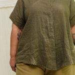 Georgia Snap Top in Lightweight Linen Lichen#color_lichen