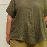 Georgia Snap Top in Lightweight Linen Lichen#color_lichen