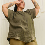 Georgia Snap Top in Lightweight Linen Lichen#color_lichen