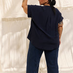 Georgia Snap Top in Washable Silk Midnight#color_midnight