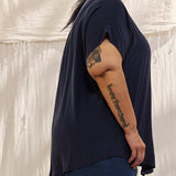 Georgia Snap Top in Washable Silk Midnight#color_midnight