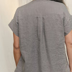 Georgia Snap Top in Lightweight Linen Overcast#color_overcast