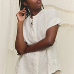 Georgia Snap Top in Lightweight Linen Salt#color_salt