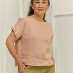 Georgia Tee in Lightweight Linen Canyon#color_canyon
