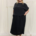 Georgia Tee in Washable Silk Graphite#color_graphite