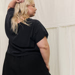 Georgia Tee in Washable Silk Graphite#color_graphite