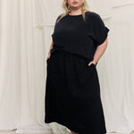 Georgia Tee in Washable Silk Graphite#color_graphite