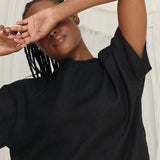Georgia Tee in Lightweight Linen Ink#color_ink