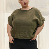 Georgia Tee in Lightweight Linen Lichen#color_lichen