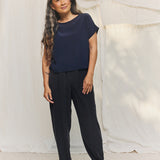 Georgia Tee in Washable Silk Midnight#color_midnight