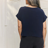 Georgia Tee in Washable Silk Midnight#color_midnight