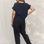 Georgia Tee in Washable Silk Midnight#color_midnight