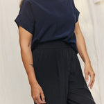Georgia Tee in Washable Silk Midnight#color_midnight