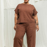 Georgia Tee in Midweight Linen Cedar#color_cedar