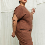 Georgia Tee in Midweight Linen Cedar#color_cedar