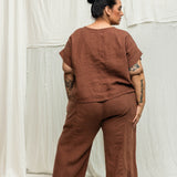 Georgia Tee in Midweight Linen Cedar#color_cedar
