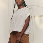 Georgia Tee in Lightweight Linen Salt#color_salt