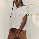 Georgia Tee in Lightweight Linen Salt#color_salt