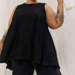 Harlow Tunic in Lightweight Linen Ink#color_ink