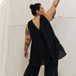 Harlow Tunic in Lightweight Linen Ink#color_ink