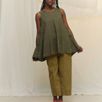 Harlow Tunic in Lightweight Linen Lichen#color_lichen