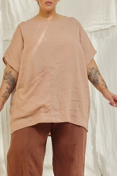 Harper Tunic in Lightweight Linen Canyon#color_canyon