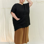 Harper Tunic in Lightweight Linen Ink#color_ink