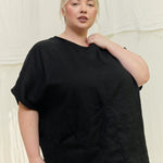 Harper Tunic in Lightweight Linen Ink#color_ink