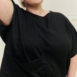 Harper Tunic in Lightweight Linen Ink#color_ink