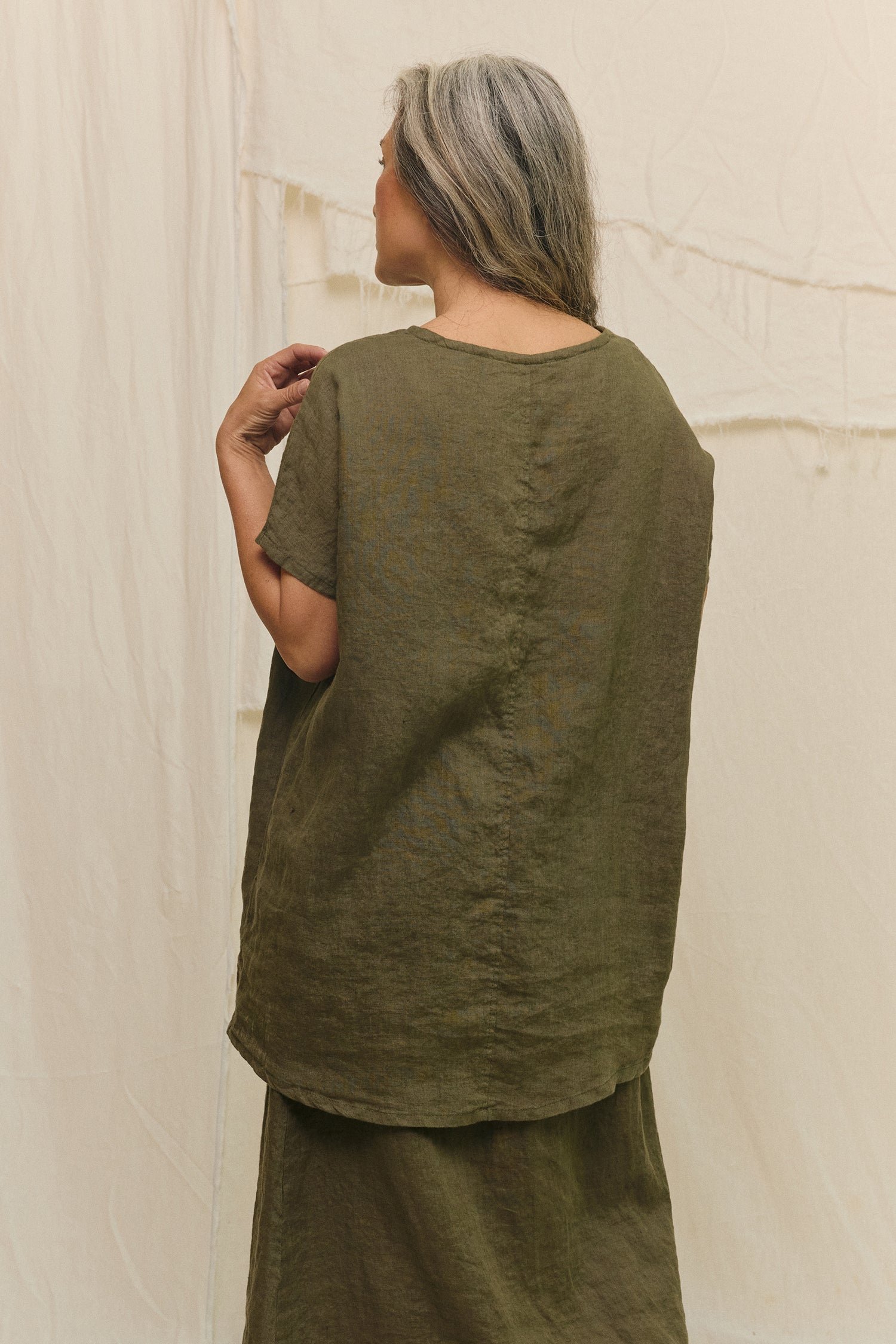 Harper Tunic in Lightweight Linen Lichen#color_lichen