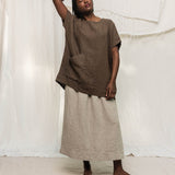 Harper Tunic in Midweight Linen cacao#color_cacao