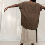 Harper Tunic in Midweight Linen cacao#color_cacao