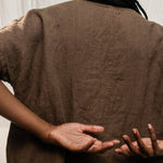Harper Tunic in Midweight Linen cacao#color_cacao