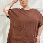 Harper Tunic in Midweight Linen Cedar#color_cedar