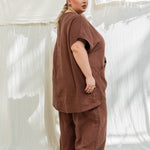 Harper Tunic in Midweight Linen Cedar#color_cedar