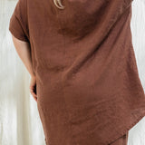 Harper Tunic in Midweight Linen Cedar#color_cedar