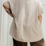Harper Tunic in Midweight Linen Flax#color_flax