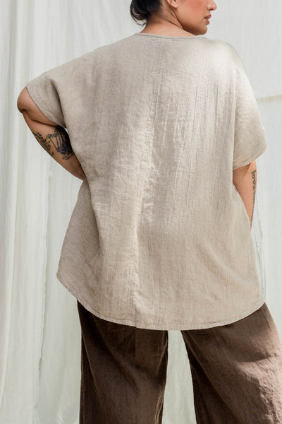 Harper Tunic in Midweight Linen Flax#color_flax