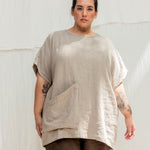 Harper Tunic in Midweight Linen Flax#color_flax