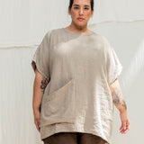 Harper Tunic in Midweight Linen Flax#color_flax