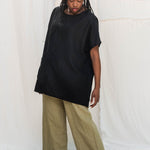 Harper Tunic in Midweight Linen Ink#color_ink