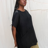 Harper Tunic in Midweight Linen Ink#color_ink