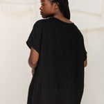 Harper Tunic in Midweight Linen Ink#color_ink