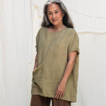 Harper Tunic in Midweight Linen Pear#color_pear